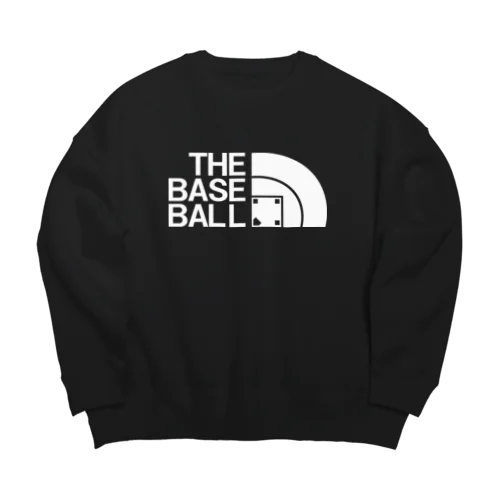 THE BASEBALL WHTE Big Crew Neck Sweatshirt