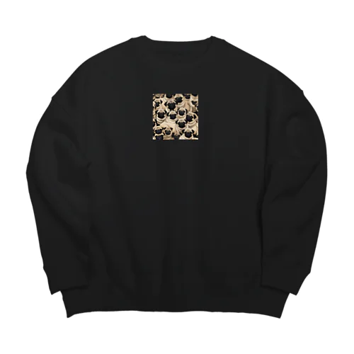 パグ夫くん Big Crew Neck Sweatshirt