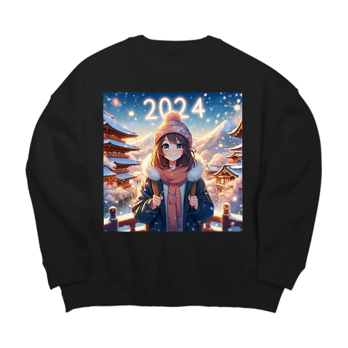 2024 Winter Girl 3 Big Crew Neck Sweatshirt