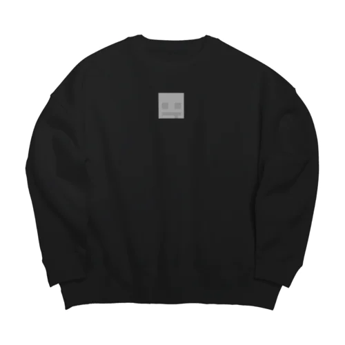 あのときのぽつねんの線（白） Big Crew Neck Sweatshirt