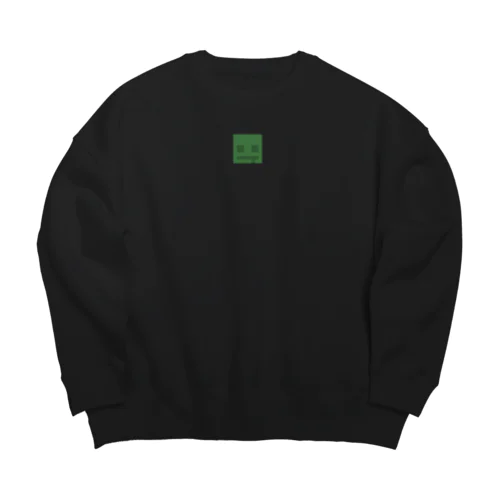 あのときのぽつねんの線（緑） Big Crew Neck Sweatshirt