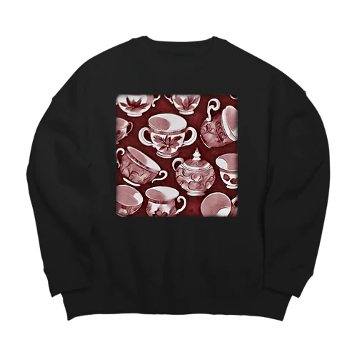 花の詩カップ(The Flower Poetry Cup) Big Crew Neck Sweatshirt