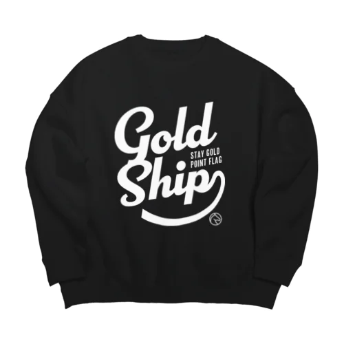 ゴールドシップ（タイポグラフィWHITE） Big Crew Neck Sweatshirt