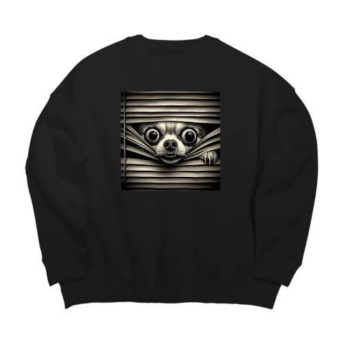 ホラー的チワワ Big Crew Neck Sweatshirt