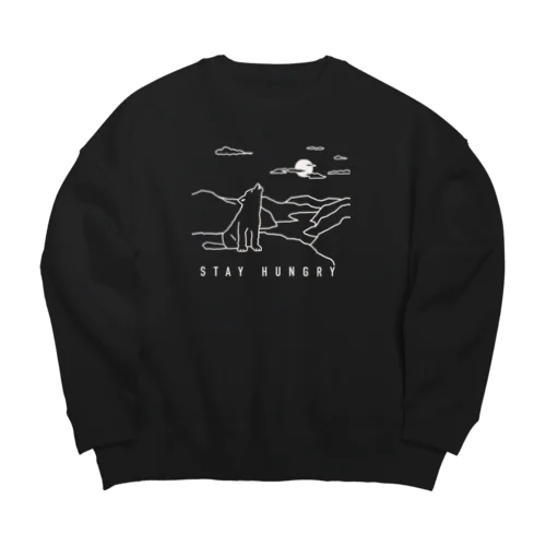 子どもオオカミの遠吠え Big Crew Neck Sweatshirt