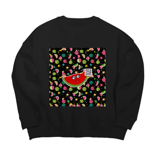 オリジナルキャラクター/西瓜ちゃん Big Crew Neck Sweatshirt