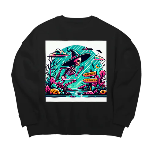 骸骨紳士シリーズ　雨ニモマケズ、風ニモマケズ Big Crew Neck Sweatshirt