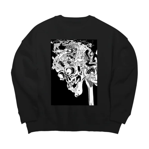 がしゃどくろと百鬼夜行 Big Crew Neck Sweatshirt