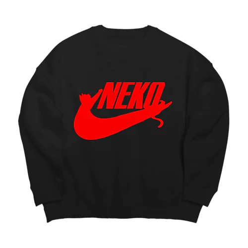 NEKO（赤） Big Crew Neck Sweatshirt