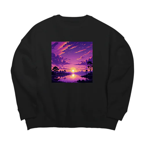 P-chill! (Sunset) Big Crew Neck Sweatshirt