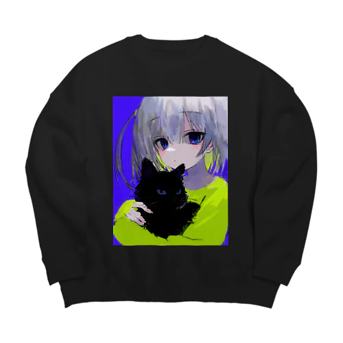 kuroneko Big Crew Neck Sweatshirt