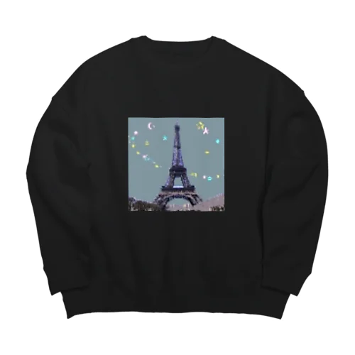 Paris★Night Big Crew Neck Sweatshirt