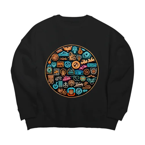 ネオンシリーズ「丸看板」 Big Crew Neck Sweatshirt