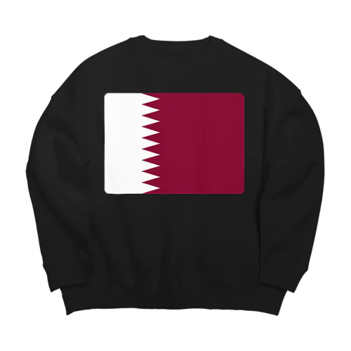 カタールの国旗 Big Crew Neck Sweatshirt