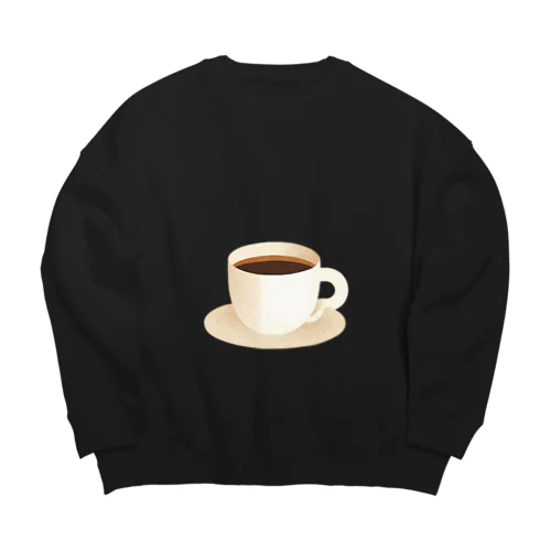 シンプル コーヒー Big Crew Neck Sweatshirt