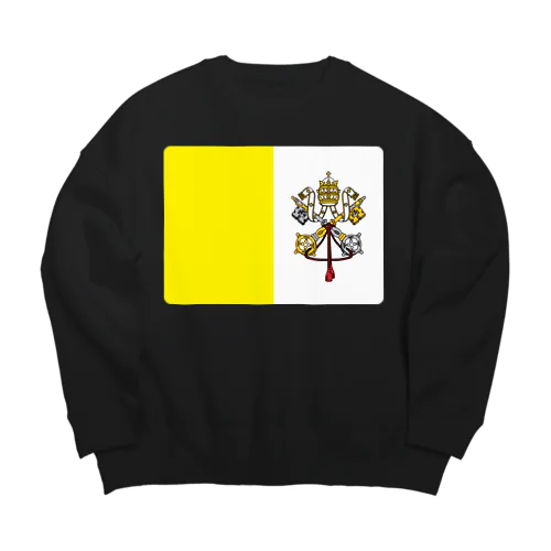 バチカンの国旗 Big Crew Neck Sweatshirt