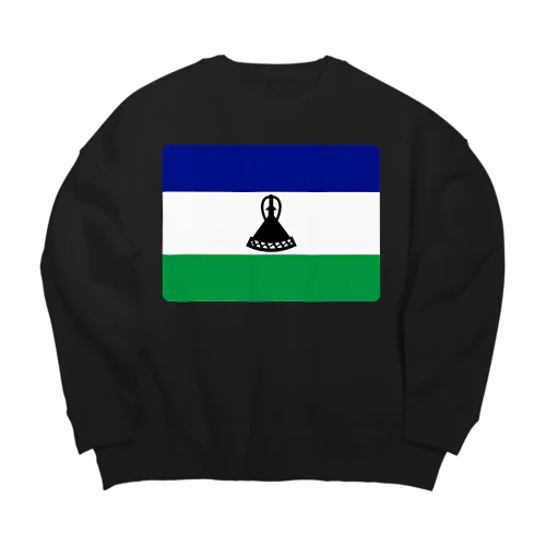 レソトの国旗 Big Crew Neck Sweatshirt