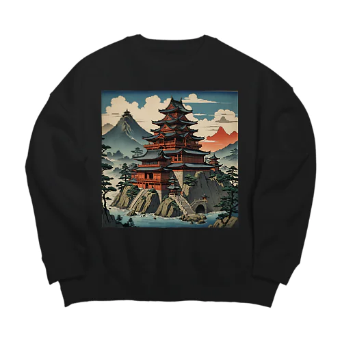 日本最初の魔王城 Big Crew Neck Sweatshirt