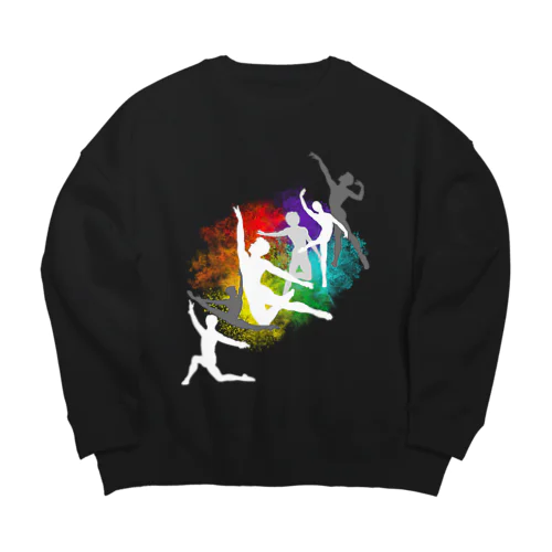 male ballet dancers(濃色用) Big Crew Neck Sweatshirt