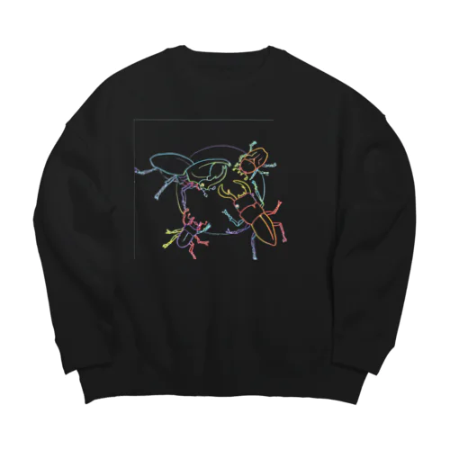 ★カブトムシ　クワガタムシ　オス　メス Big Crew Neck Sweatshirt