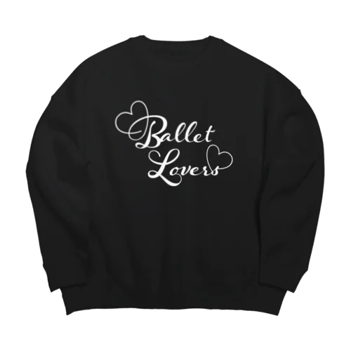 Ballet Lovers white Big Crew Neck Sweatshirt