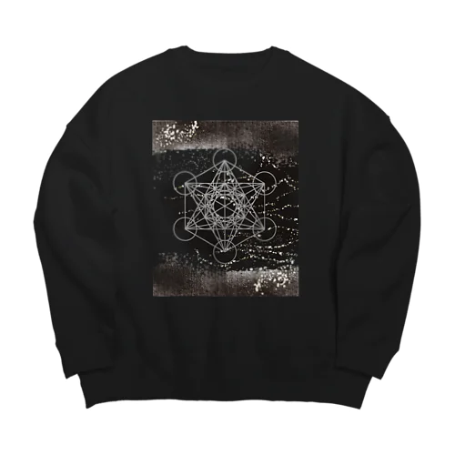 メタトロンキューブ　モノクローム Big Crew Neck Sweatshirt