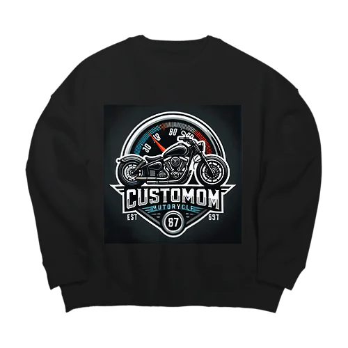 カスタムバイクとメーターの融合：パフォーマンスを象徴するワイルドロゴ Big Crew Neck Sweatshirt