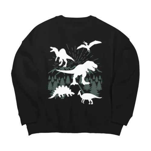 恐竜の世界 Big Crew Neck Sweatshirt