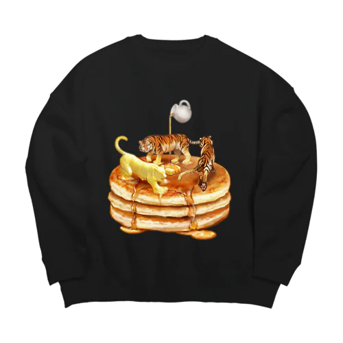 虎とバターとホットケーキ Big Crew Neck Sweatshirt