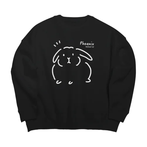 ハッとするふぇん（白抜き） Big Crew Neck Sweatshirt