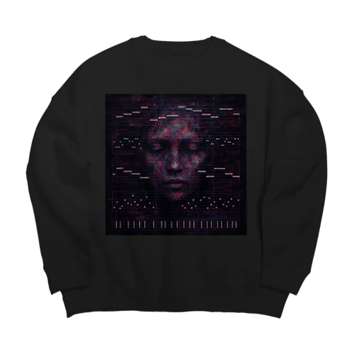 ノイズに潜む記憶 Big Crew Neck Sweatshirt