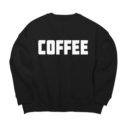 Coffee コーヒー シンプルBIGロゴ ストリートファッション（B） Big Crew Neck Sweatshirt