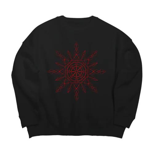 赤の紋章 Big Crew Neck Sweatshirt