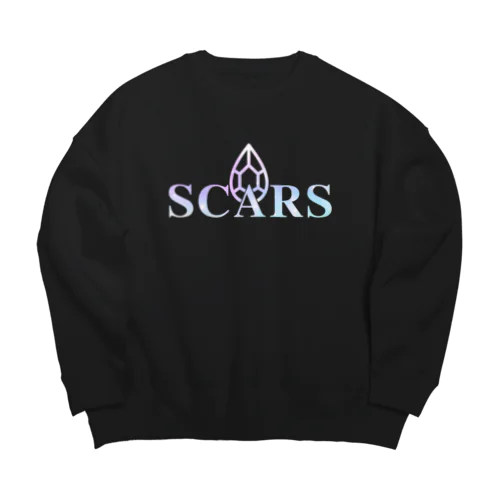 SCARSピンクロゴプリント Big Crew Neck Sweatshirt