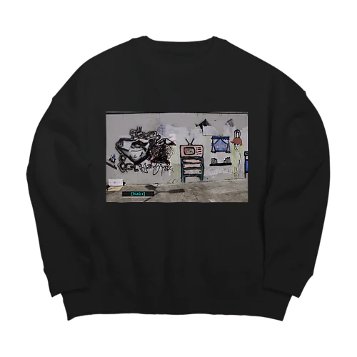 [bizάːr]  Big Crew Neck Sweatshirt