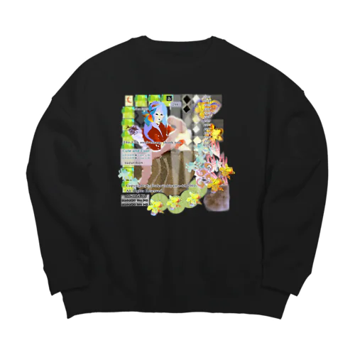 298★月山いつこ作品●12th★黄色花1 Big Crew Neck Sweatshirt