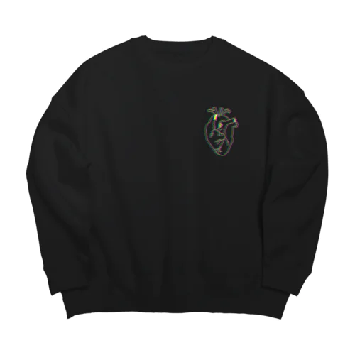 派手な心臓 Big Crew Neck Sweatshirt