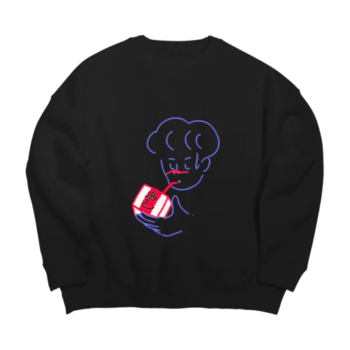 緩い奴と見せかけて鬼殺しを飲む少年 Big Crew Neck Sweatshirt