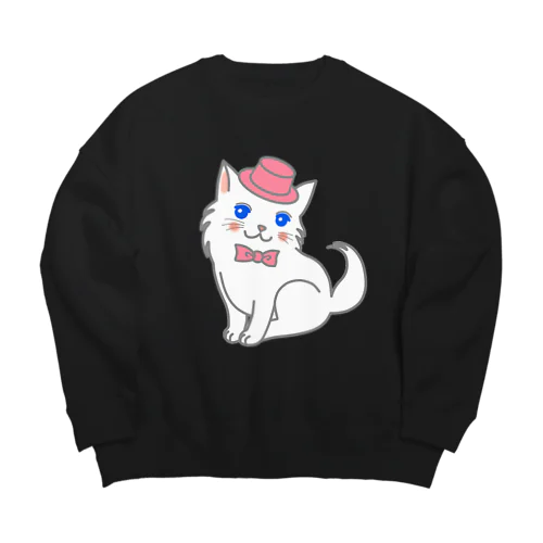 おしゃれ猫 Big Crew Neck Sweatshirt