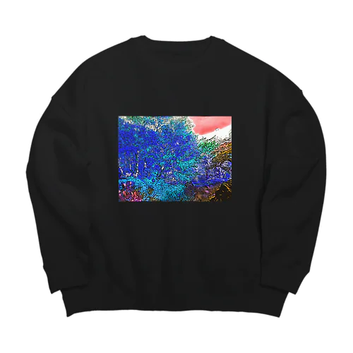 青の世界。 Big Crew Neck Sweatshirt