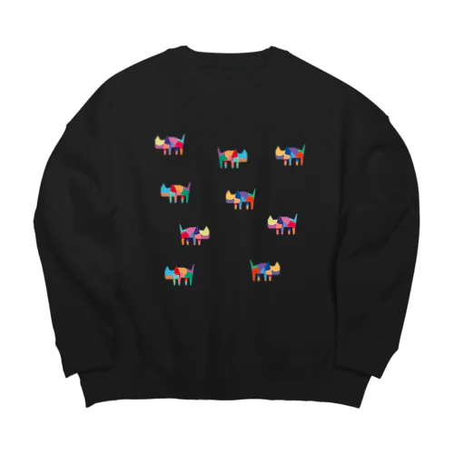 cat-busy Big Crew Neck Sweatshirt