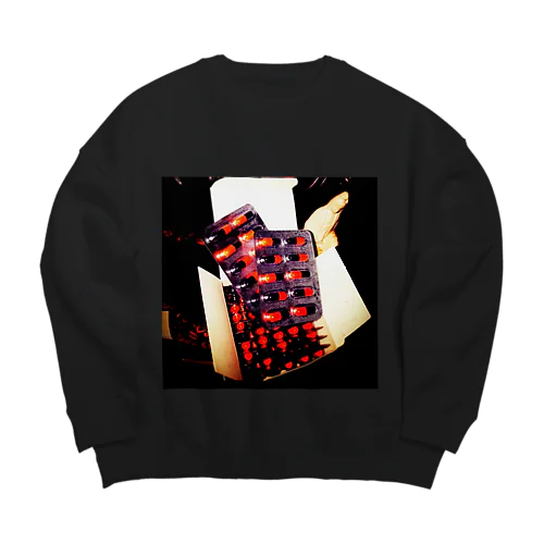 仏ノ胃ニモ激薬 Big Crew Neck Sweatshirt