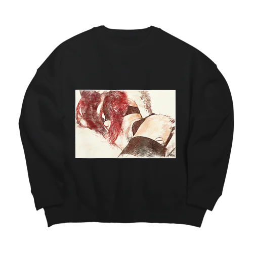 RED CALL GIRL Big Crew Neck Sweatshirt