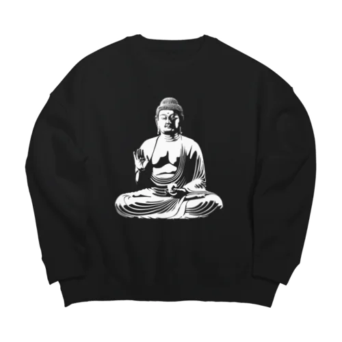 薬師如来（白） Big Crew Neck Sweatshirt