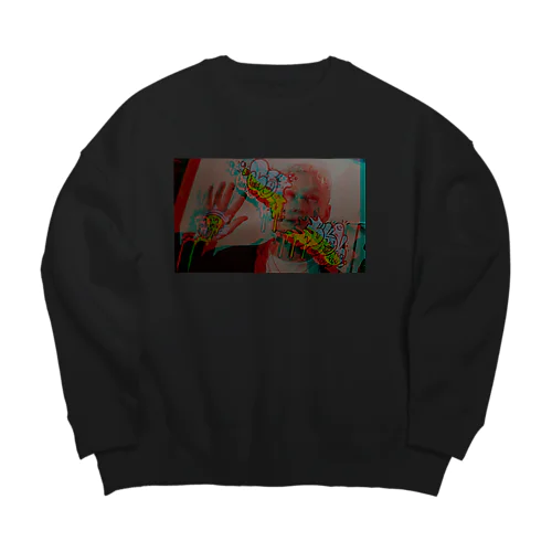 STINKY PHOTO コラージュ Big Crew Neck Sweatshirt