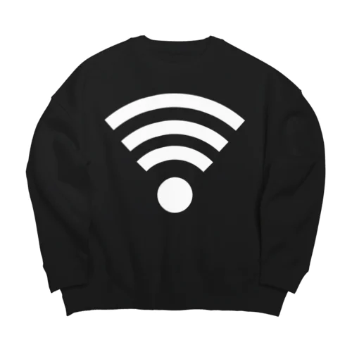 ワイファイ（白） Big Crew Neck Sweatshirt