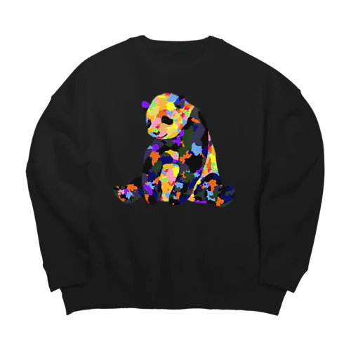 カラフルなパンダ Big Crew Neck Sweatshirt