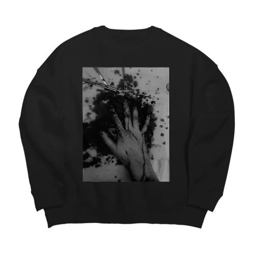 闇落ち魚拓 Big Crew Neck Sweatshirt