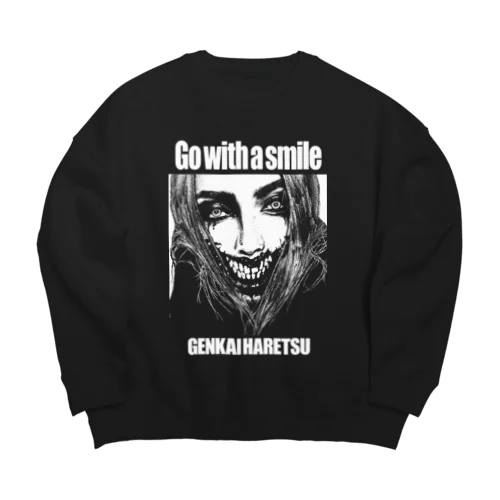 Go with a smile Big Crew Neck Sweatshirt