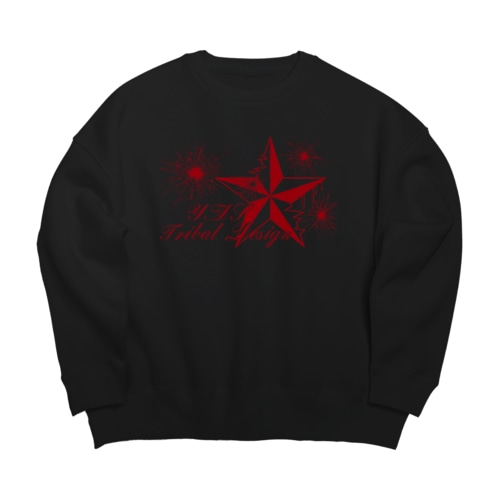 YAS Tribal Design Logo Big Crew Neck Sweatshirt